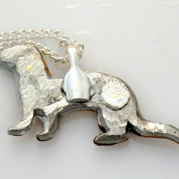 Dark Eyed White Ferret Necklace or DEW   734 - Picture 3 of 7